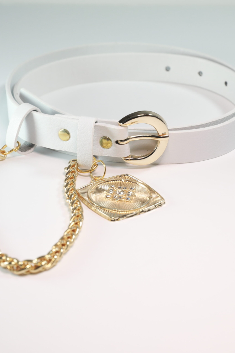 King Chain Medallion Detailed Women's Belt - Producer: Fiori - Wholesale Women Clothes - TheBS Women