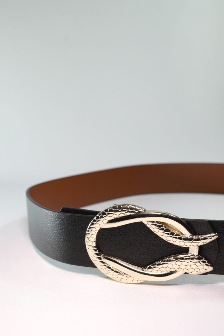 Women's Belt With Gold Snake Buckle - Producer: Fiori - Wholesale Women Clothes - TheBS Women