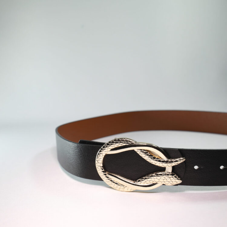 Women's Belt With Gold Snake Buckle - Producer: Fiori - Wholesale Women Clothes - TheBS Women