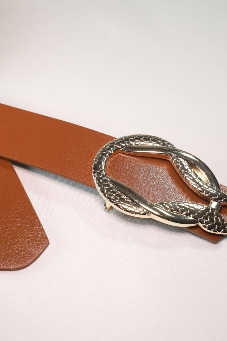 Women's Belt With Gold Snake Buckle - Producer: Fiori - Wholesale Women Clothes - TheBS Women