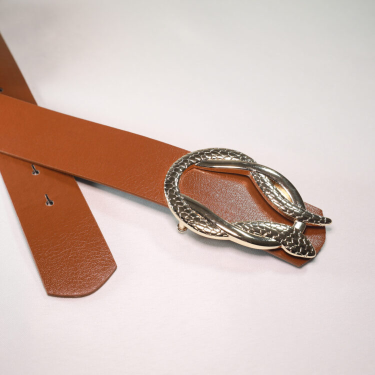 Women's Belt With Gold Snake Buckle - Producer: Fiori - Wholesale Women Clothes - TheBS Women