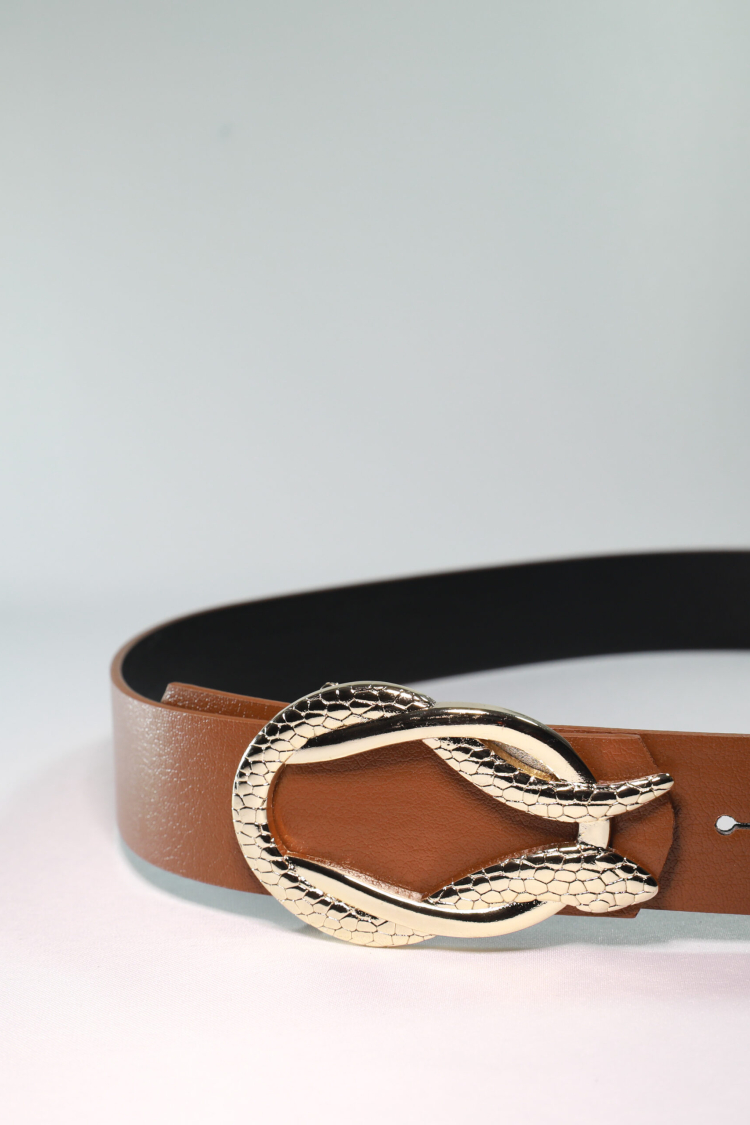 Women's Belt With Gold Snake Buckle - Producer: Fiori - Wholesale Women Clothes - TheBS Women