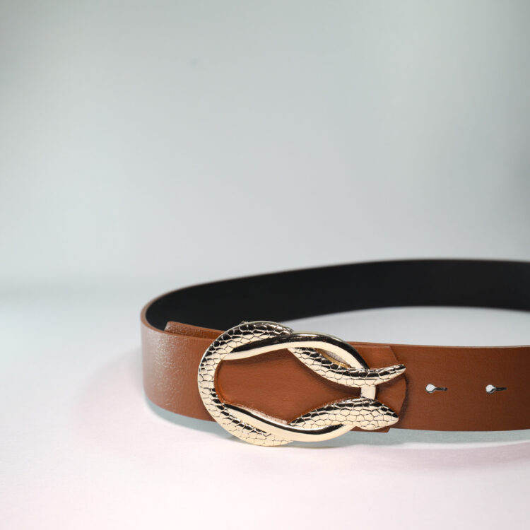Women's Belt With Gold Snake Buckle - Producer: Fiori - Wholesale Women Clothes - TheBS Women