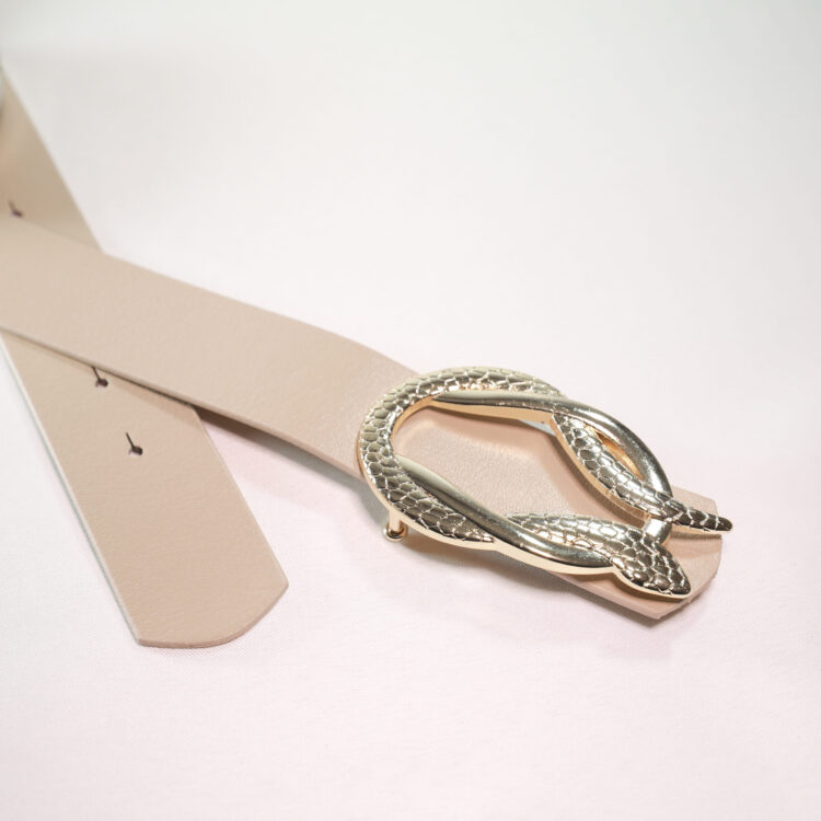 Women's Belt With Gold Snake Buckle - Producer: Fiori - Wholesale Women Clothes - TheBS Women