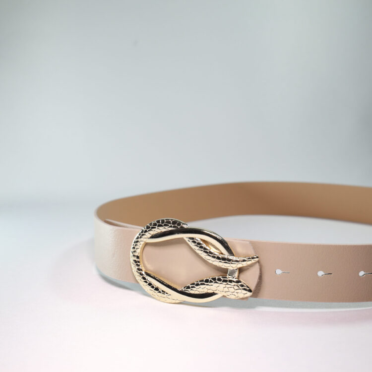 Women's Belt With Gold Snake Buckle - Producer: Fiori - Wholesale Women Clothes - TheBS Women