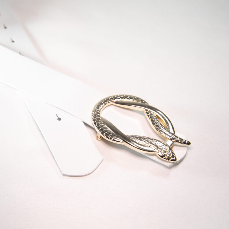 Women's Belt With Gold Snake Buckle - Producer: Fiori - Wholesale Women Clothes - TheBS Women