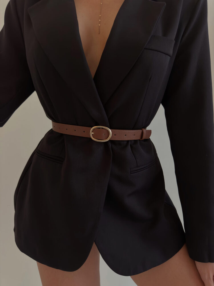 Women's Belt With Oval Buckle - Producer: Fiori - Wholesale Women Clothes - TheBS Women