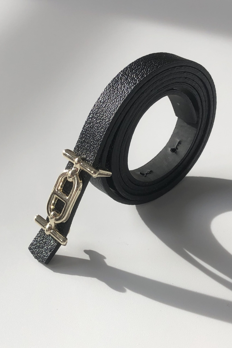 Thin Belt With Gold Buckle - Producer: Fiori - Wholesale Women Clothes - TheBS Women