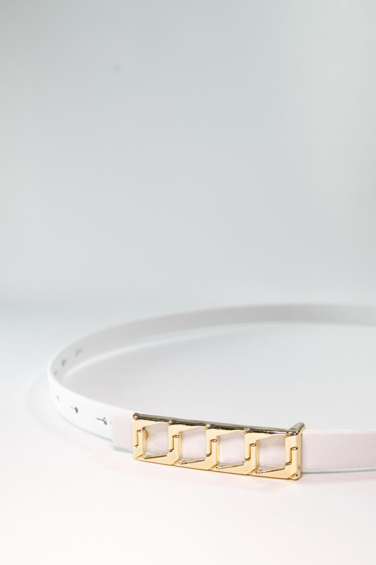 Basic Women's Belt With Thin Chain Buckle - Producer: Fiori - Wholesale Women Clothes - TheBS Women