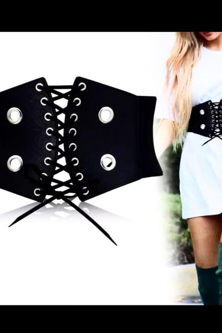 Elastic Women's Belt With Eyelet Detail - Producer: Fiori - Wholesale Women Clothes - TheBS Women