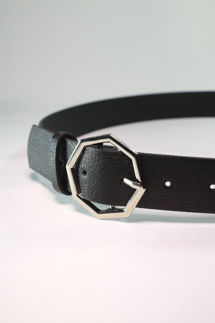 Women's Belt With Octagonal Buckle - Producer: Fiori - Wholesale Women Clothes - TheBS Women