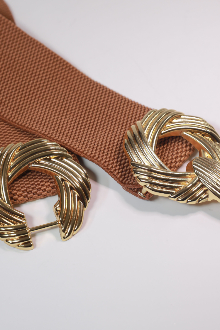 Elastic Women's Belt With Gold Buckle - Producer: Fiori - Wholesale Women Clothes - TheBS Women