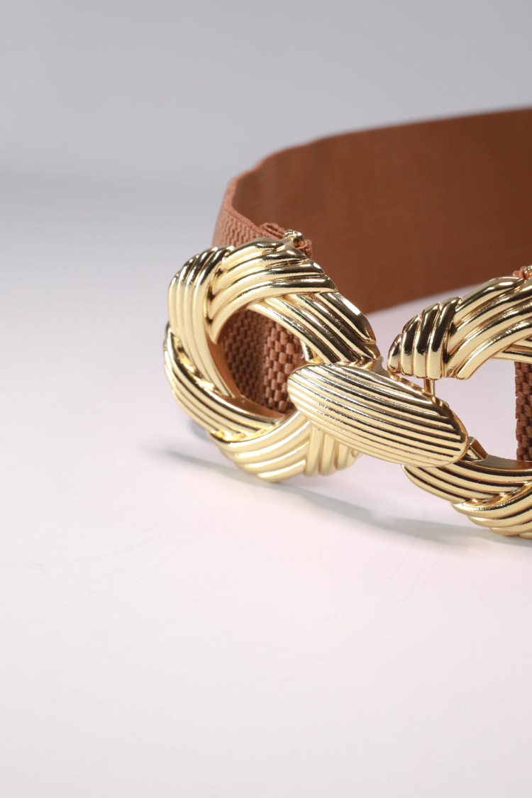 Elastic Women's Belt With Gold Buckle - Producer: Fiori - Wholesale Women Clothes - TheBS Women