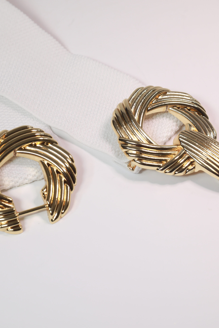Elastic Women's Belt With Gold Buckle - Producer: Fiori - Wholesale Women Clothes - TheBS Women