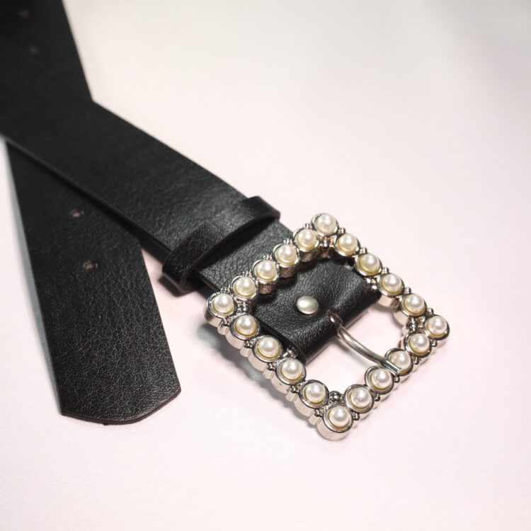 Square Women's Belt With Pearl Buckle - Producer: Fiori - Wholesale Women Clothes - TheBS Women