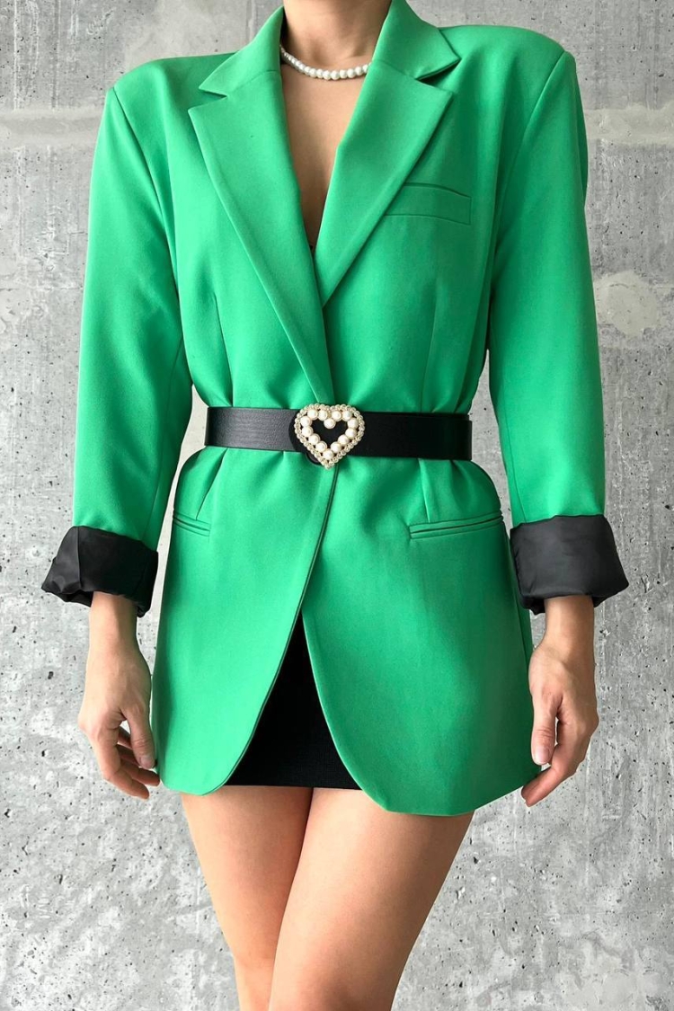 Women's Belt With Pearl Heart Buckle - Producer: Fiori - Wholesale Women Clothes - TheBS Women
