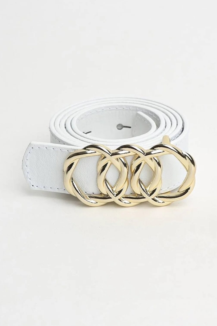 Women's Belt With United Ring Buckle - Producer: Fiori - Wholesale Women Clothes - TheBS Women
