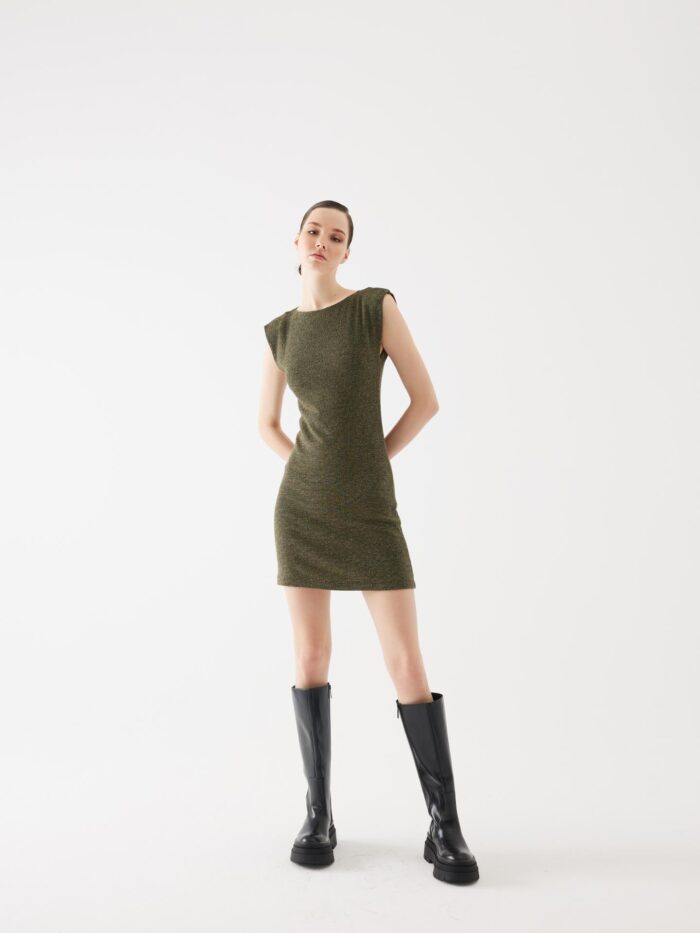 PaddedKnitwear Mini Dress - Producer: Juste - Wholesale Women Clothes - TheBS Women