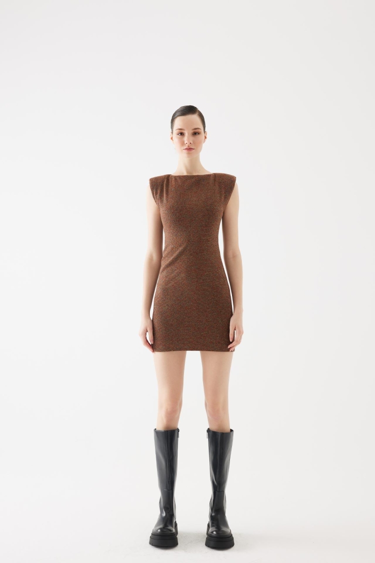 PaddedKnitwear Mini Dress - Producer: Juste - Wholesale Women Clothes - TheBS Women