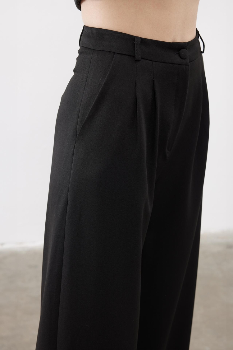Pleat Detailed Palazzo Trousers - Producer: Juste - Wholesale Women Clothes - TheBS Women