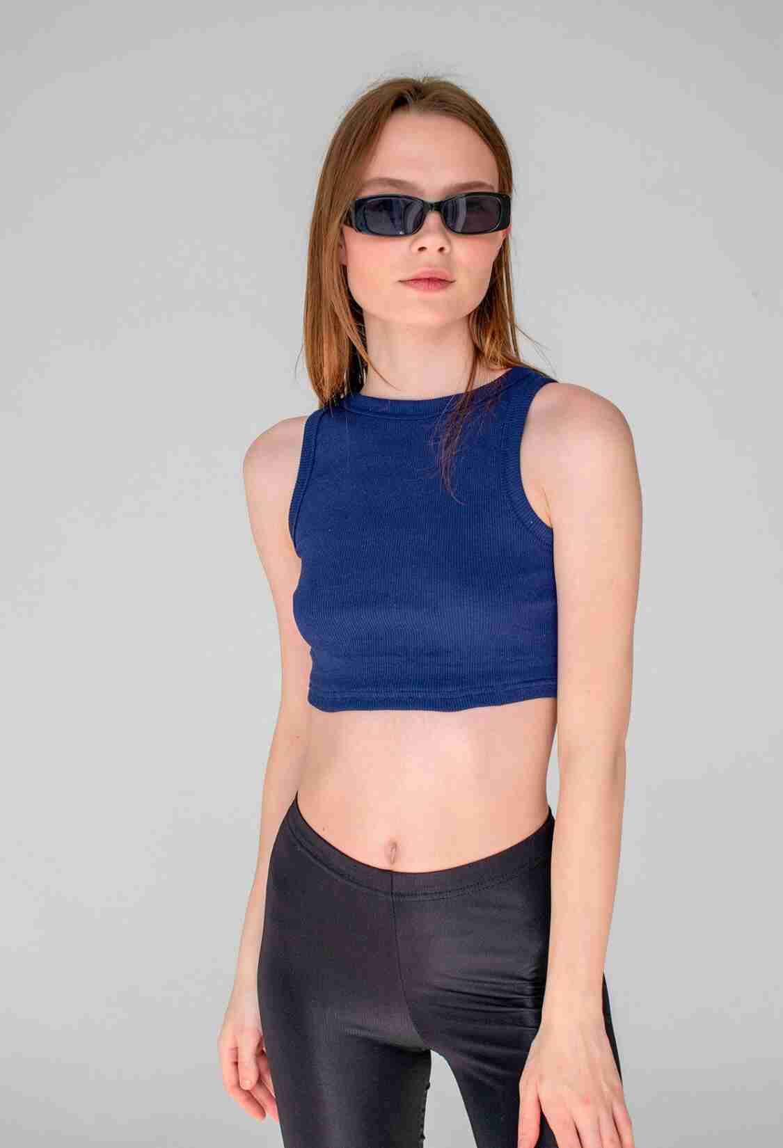 Ribbed Super Crop Halter Neck Knitted Undershirt - Brand: la & vetta - Women & Kids, Baby Clothes Wholesale - TheBS Women