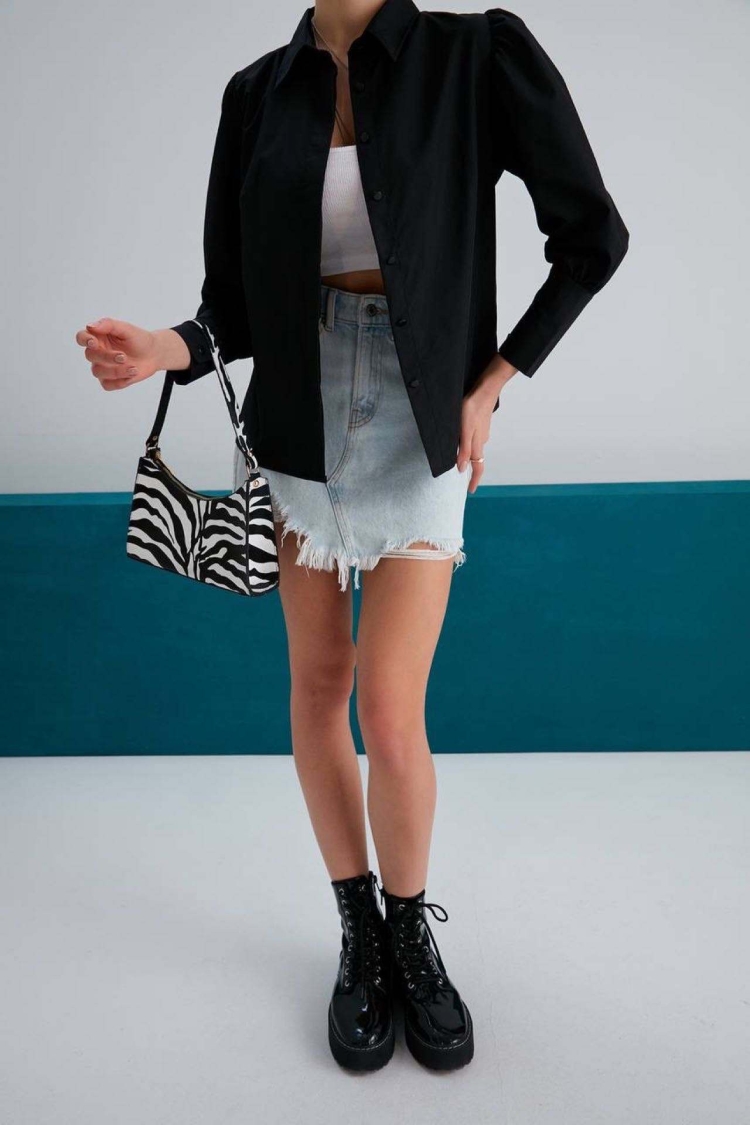 Gathered Dacron Shirt - Producer: My Fashion - Wholesale Women Clothes - TheBS Women