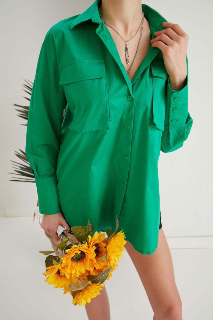 Shirt With Bellow Pocket - Producer: My Fashion - Wholesale Women Clothes - TheBS Women