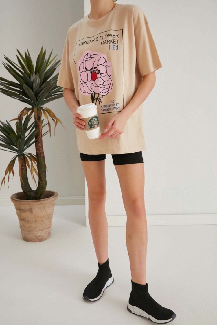 Farmers Print T-shirt - Producer: My Fashion - Wholesale Women Clothes - TheBS Women