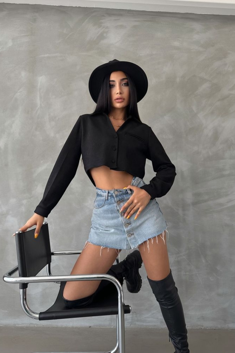 Short Suede Shirt - Producer: Topshow - Wholesale Women Clothes - TheBS Women