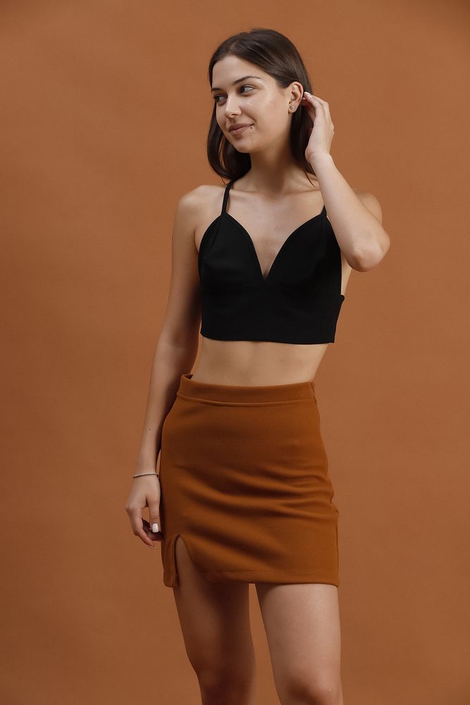 Slit Detailed Mini Skirt - Producer: Topshow - Wholesale Women Clothes - TheBS Women
