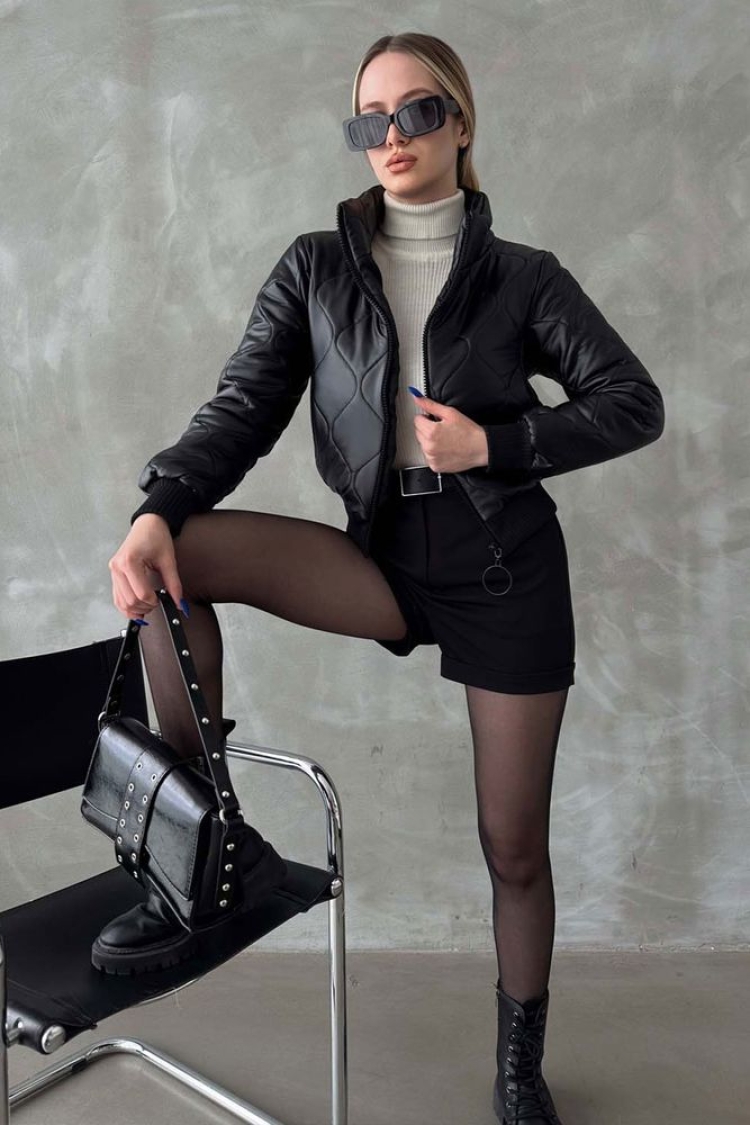 F1192 Zippered Leather Coat - Producer: Topshow - Wholesale Women Clothes - TheBS Women