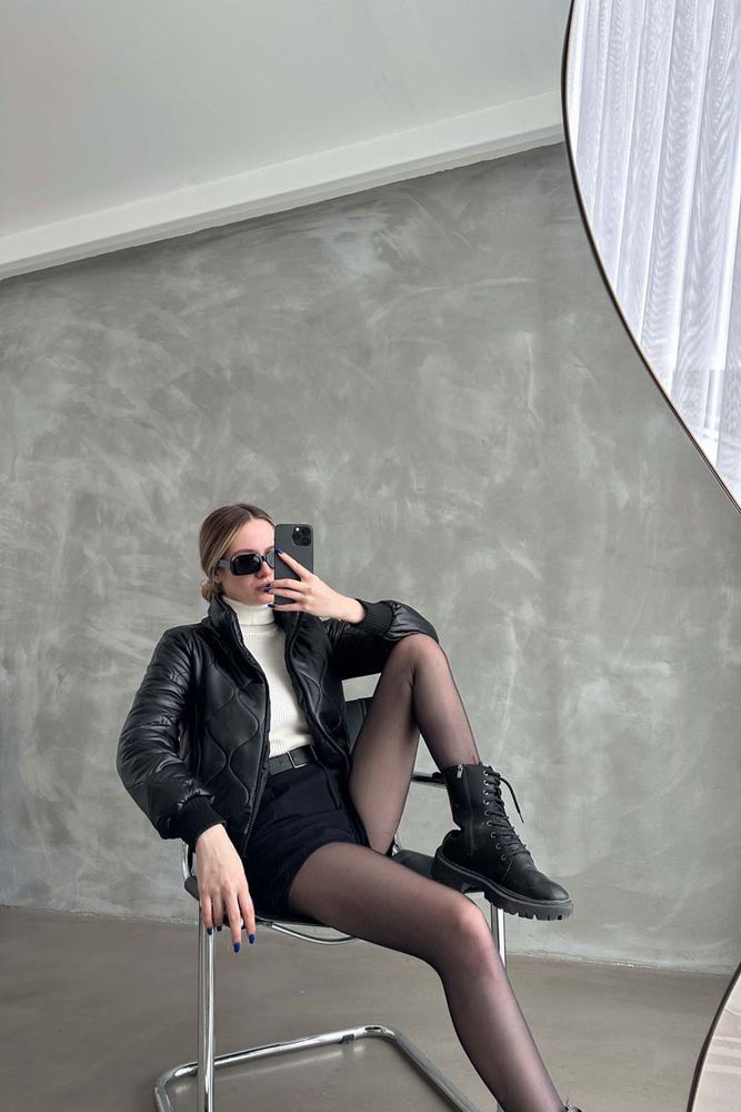 F1192 Zippered Leather Coat - Producer: Topshow - Wholesale Women Clothes - TheBS Women