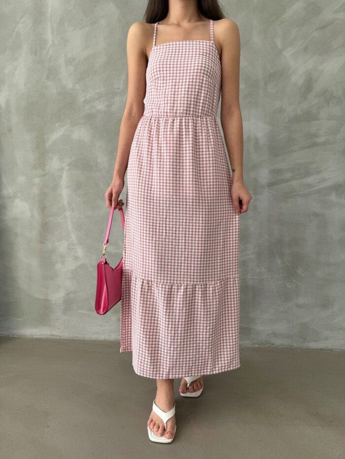 Powder Strap Ankle Length Dress - Producer: Topshow - Wholesale Women Clothes - TheBS Women