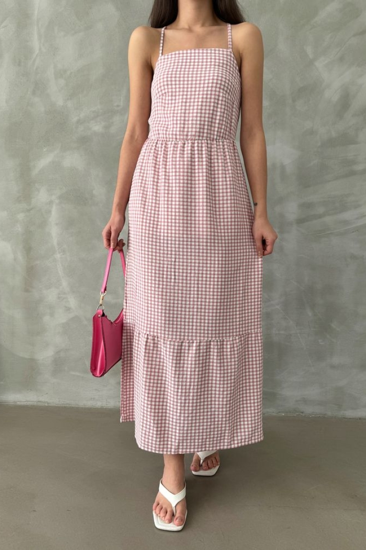 Powder Strap Ankle Length Dress - Producer: Topshow - Wholesale Women Clothes - TheBS Women