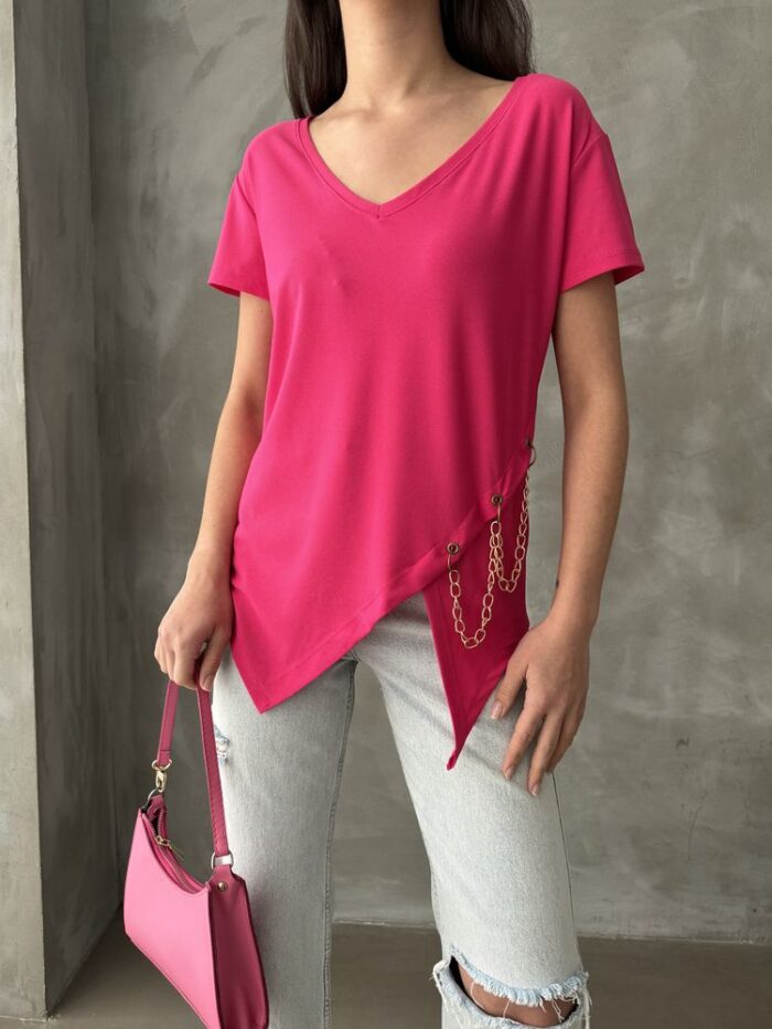 V-Neck Chain Blouse - Producer: Topshow - Wholesale Women Clothes - TheBS Women