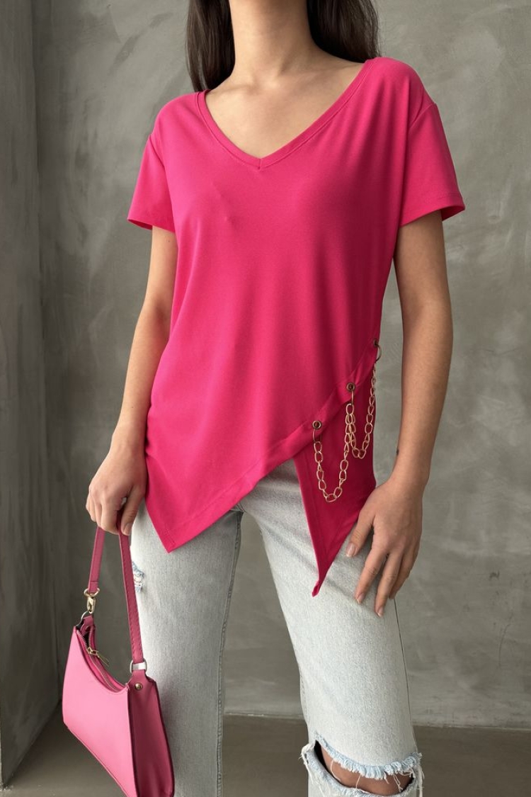 V-Neck Chain Blouse - Producer: Topshow - Wholesale Women Clothes - TheBS Women