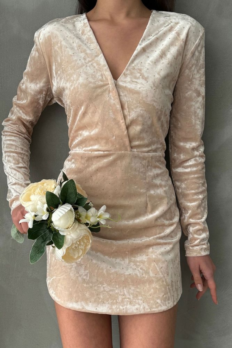 Above Knee Stone Dress - Producer: Topshow - Wholesale Women Clothes - TheBS Women