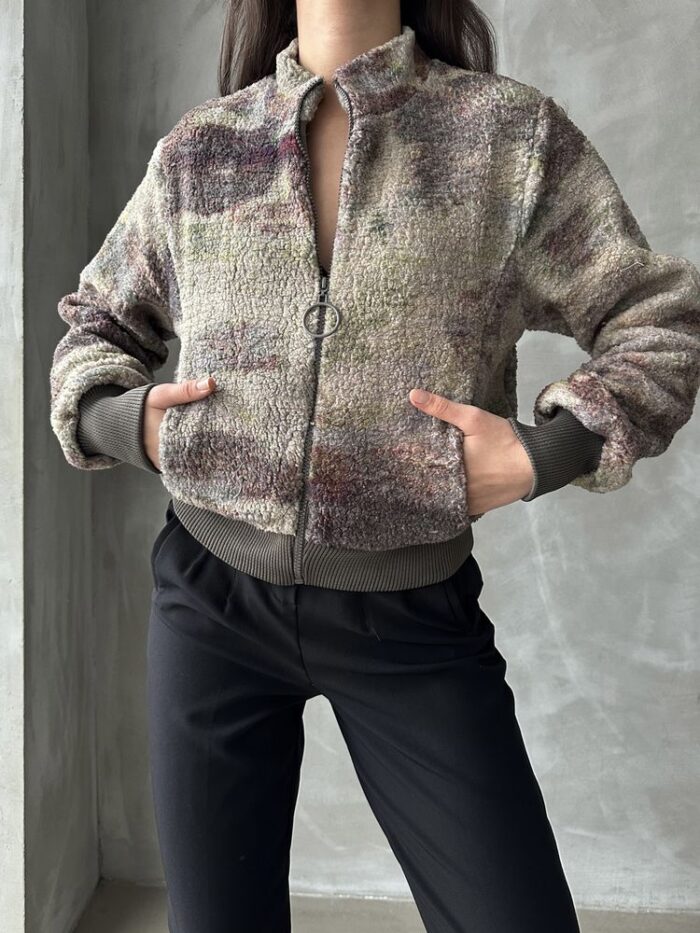 Camouflage Patterned Plush Coat - Producer: Topshow - Wholesale Women Clothes - TheBS Women