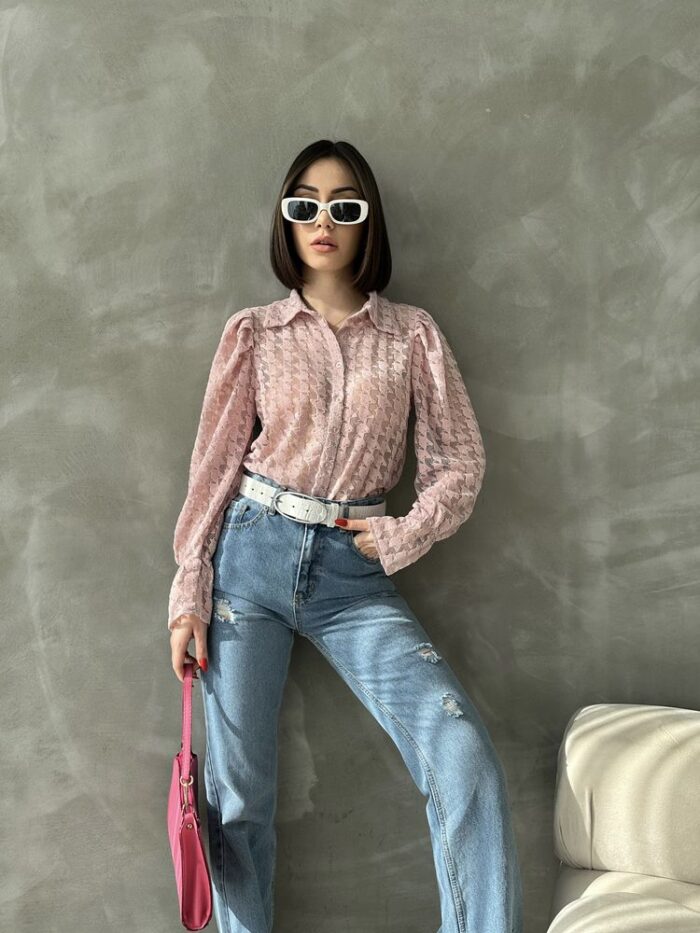 Powder F 1472 Tulle Embroidery - Producer: Topshow - Wholesale Women Clothes - TheBS Women