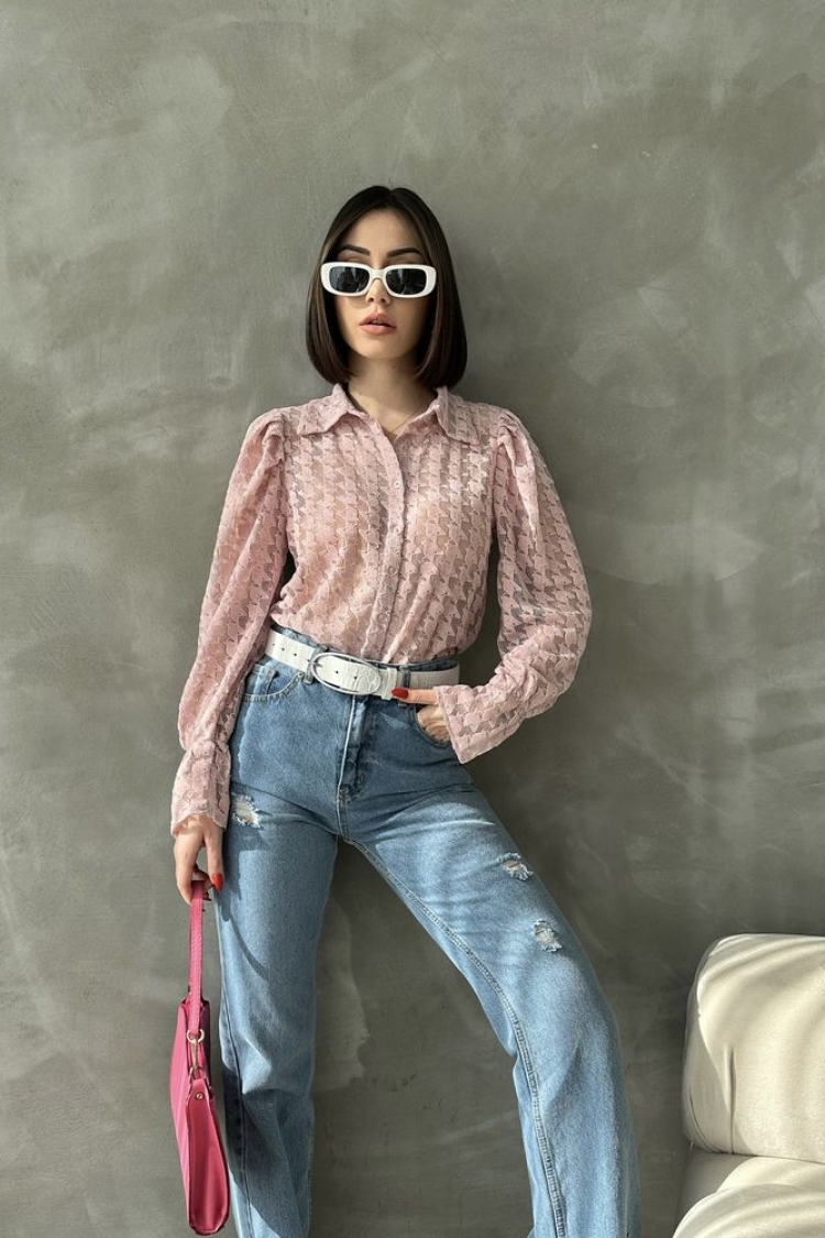 Powder F 1472 Tulle Embroidery - Producer: Topshow - Wholesale Women Clothes - TheBS Women