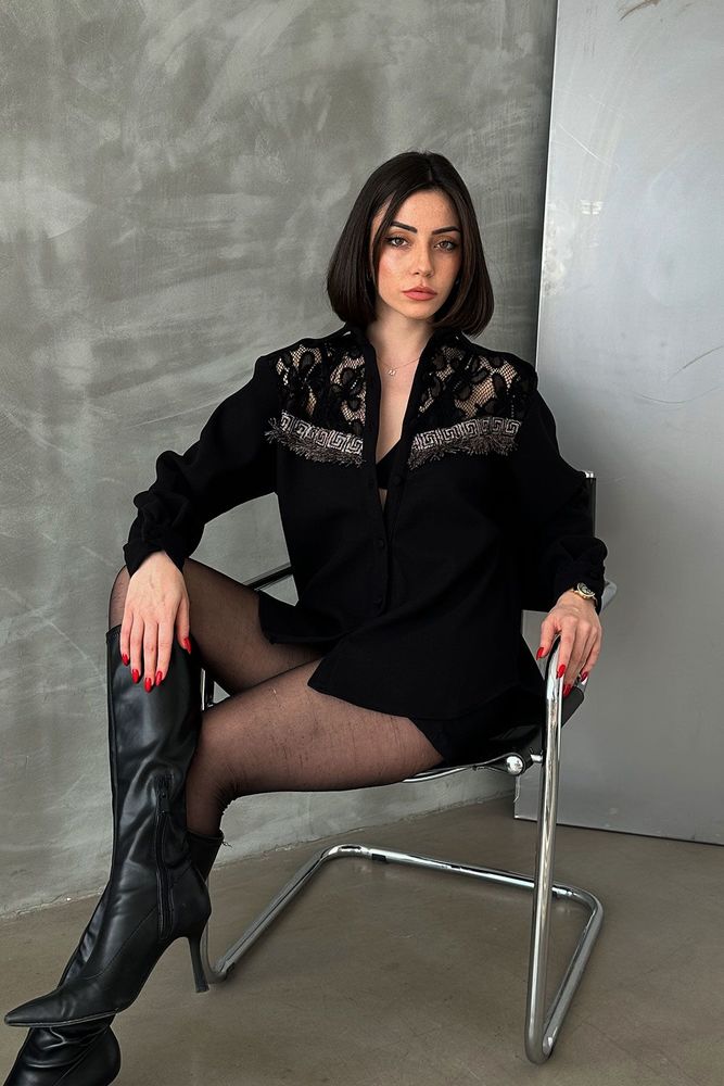 Lace Detailed Shirt - Producer: Topshow - Wholesale Women Clothes - TheBS Women