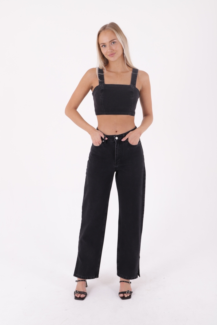 Stove Pipe Leg High Waist Side Slit Comfortable Jean Normal - Brand: XLove - Women & Kids, Baby Clothes Wholesale - TheBS Women