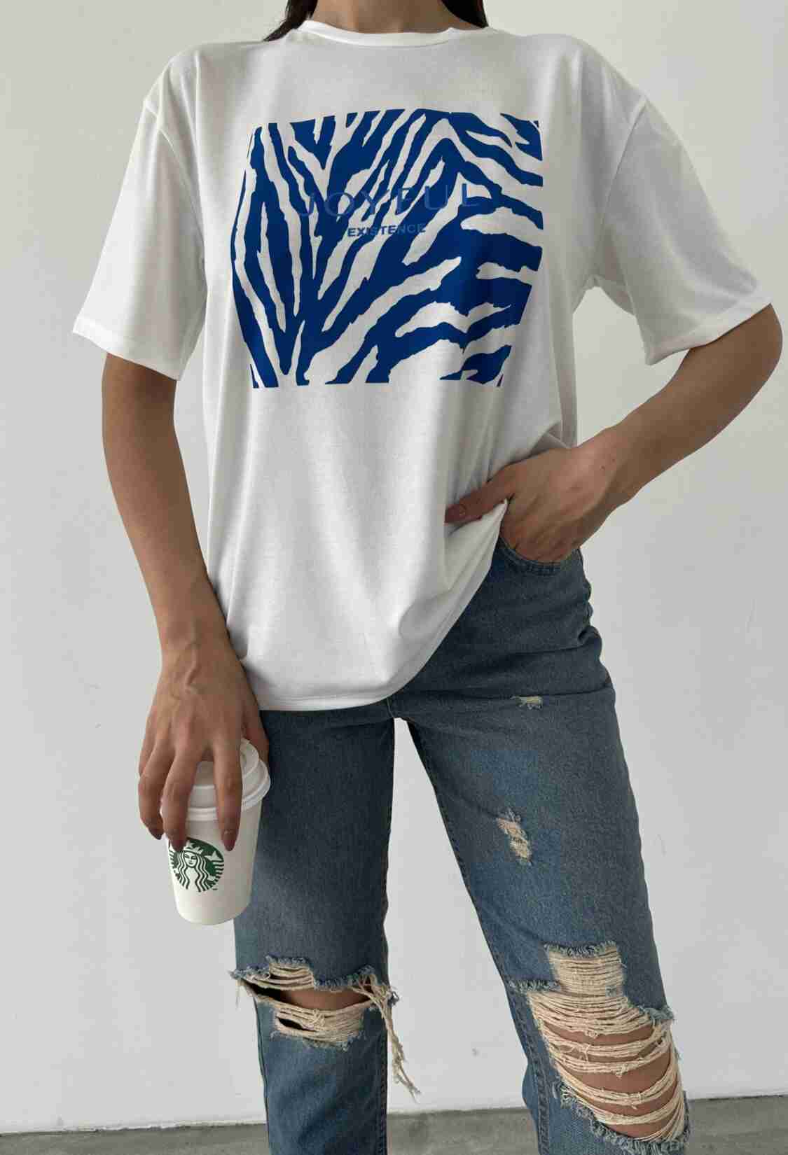 Printed Basic T-shirt - Brand: Fiori - Women & Kids, Baby Clothes Wholesale - TheBS Women