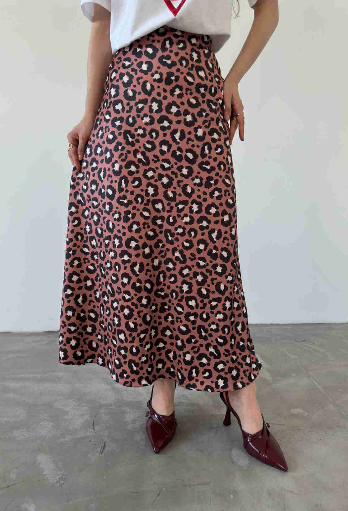 Maxi Length Patterned Satin Skirt - Brand: Fiori - Women & Kids, Baby Clothes Wholesale - TheBS Women