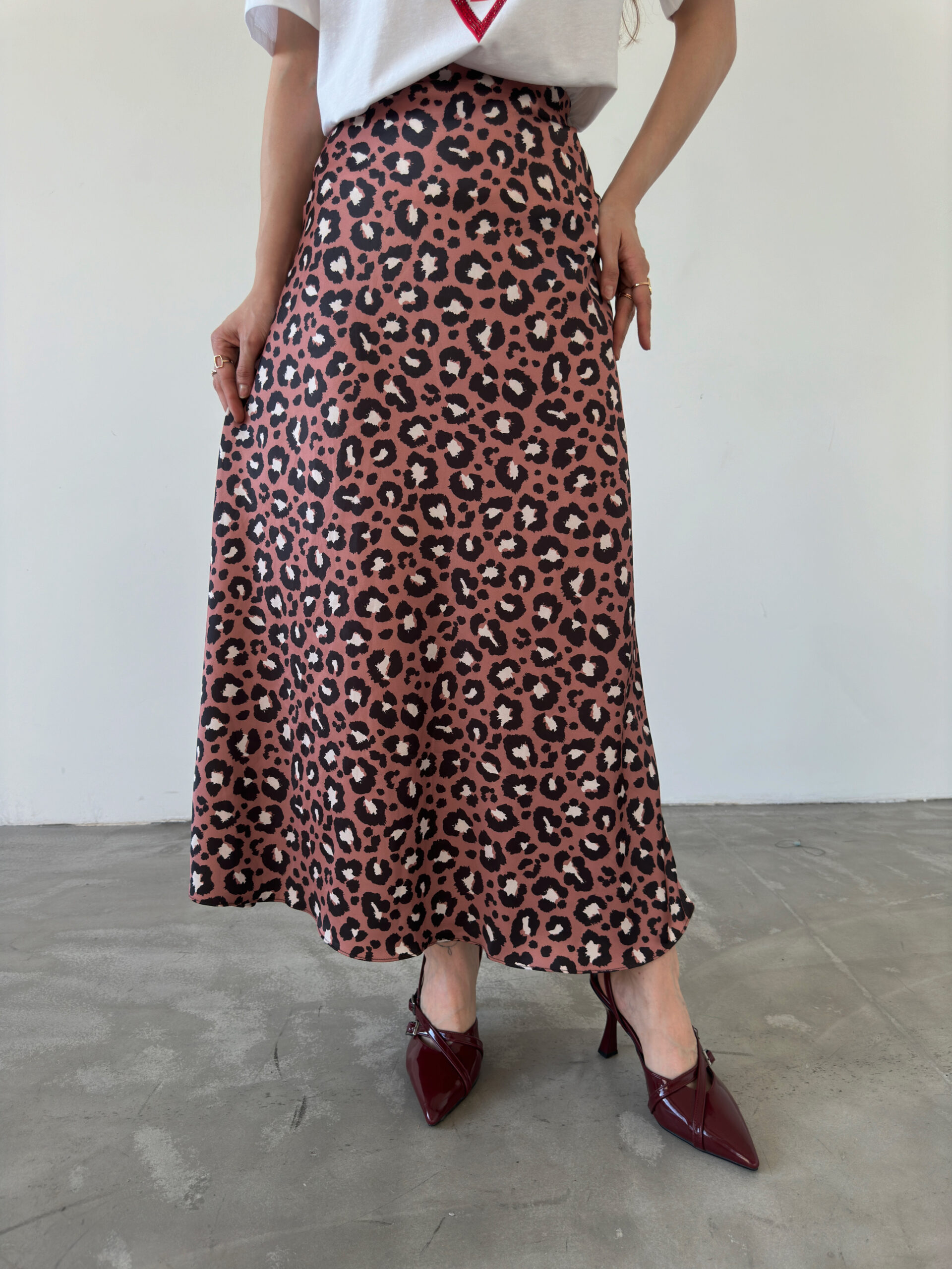 Maxi Length Patterned Satin Skirt - Brand: Fiori - Women & Kids, Baby Clothes Wholesale - TheBS Women