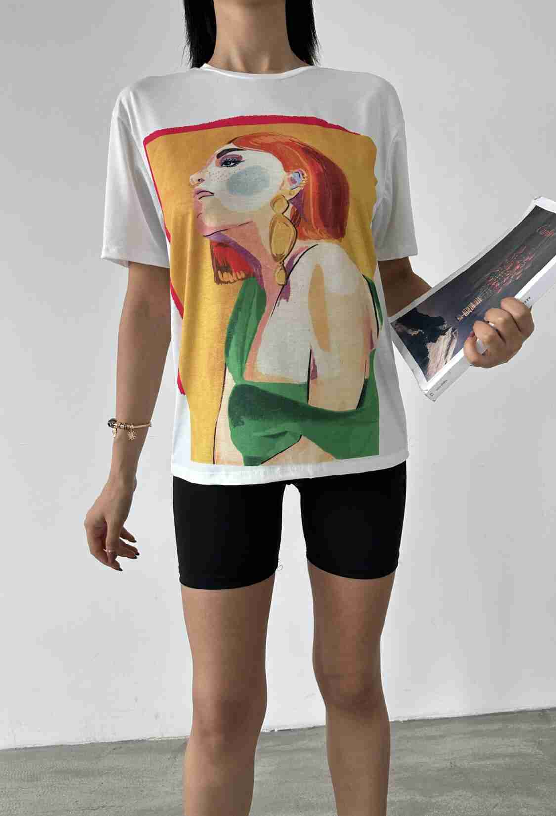 Girl's Contrast Printed T-shirt - Brand: Fiori - Women & Kids, Baby Clothes Wholesale - TheBS Women