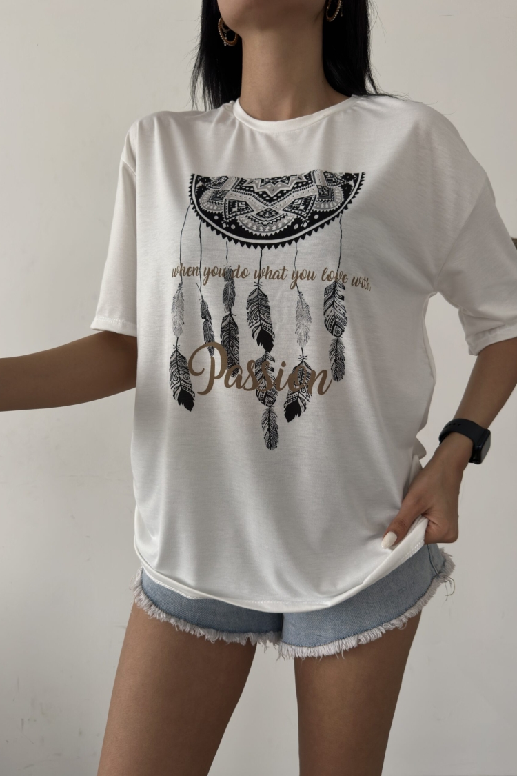 Passion Printed T-Shirt - Brand: Fiori - Women & Kids, Baby Clothes Wholesale - TheBS Women