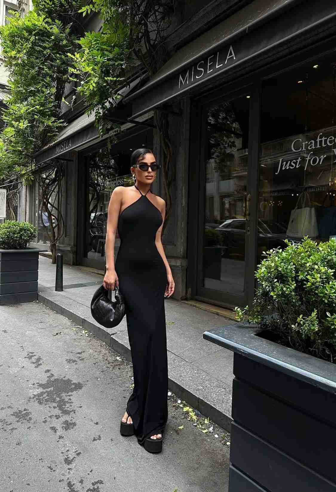Halter NeckBackless Maxi Length Sandy Dress - Brand: Fiori - Women & Kids, Baby Clothes Wholesale - TheBS Women