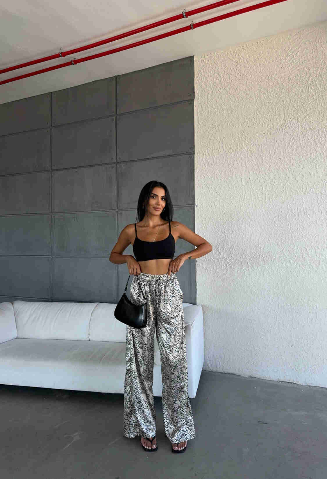 Satin Trousers With Elastic Waist - Brand: Fiori - Women & Kids, Baby Clothes Wholesale - TheBS Women