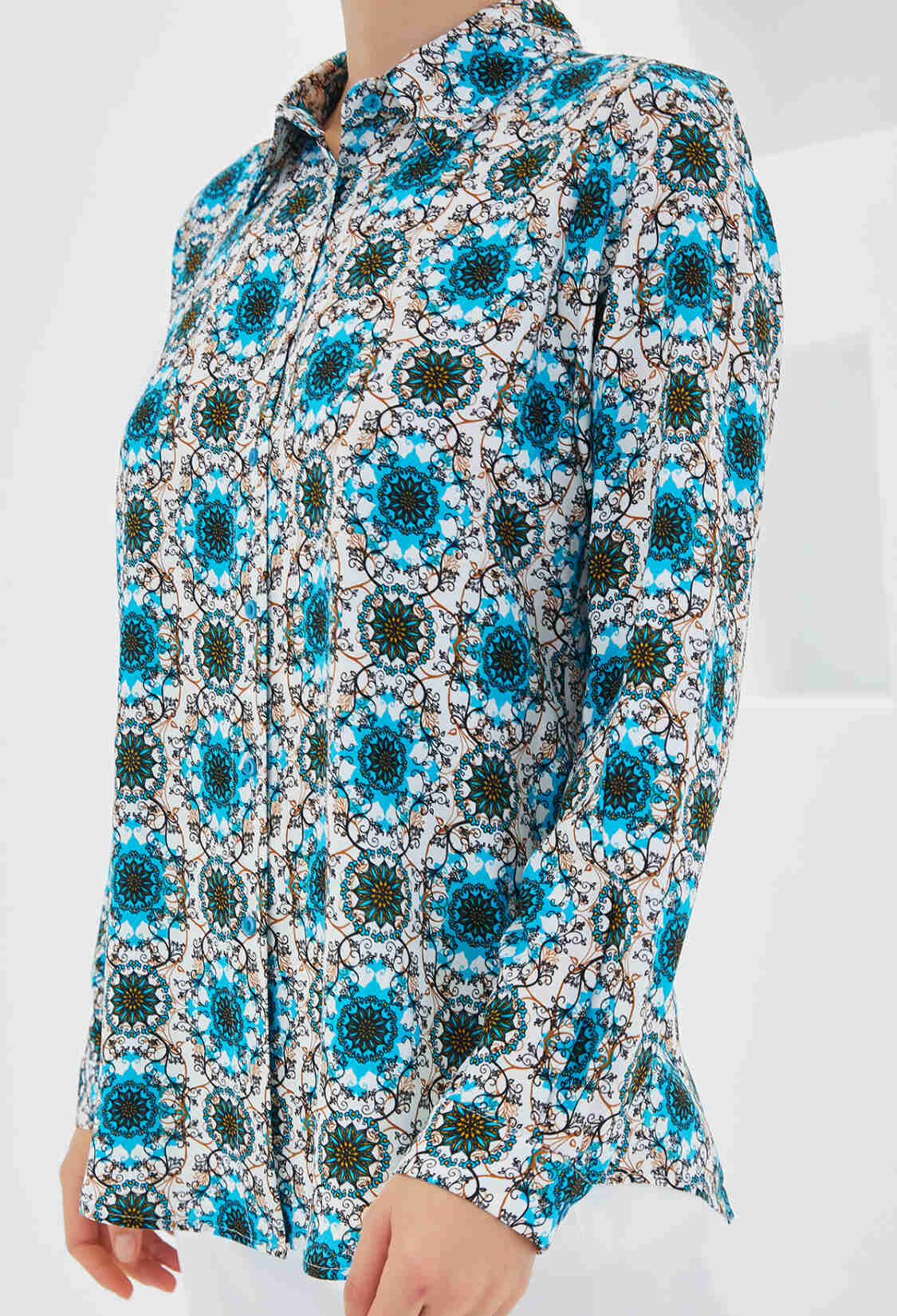 Graphic Patterned Shirt - B.blue - Brand: Bigdart - Women & Kids, Baby Clothes Wholesale - TheBS Women